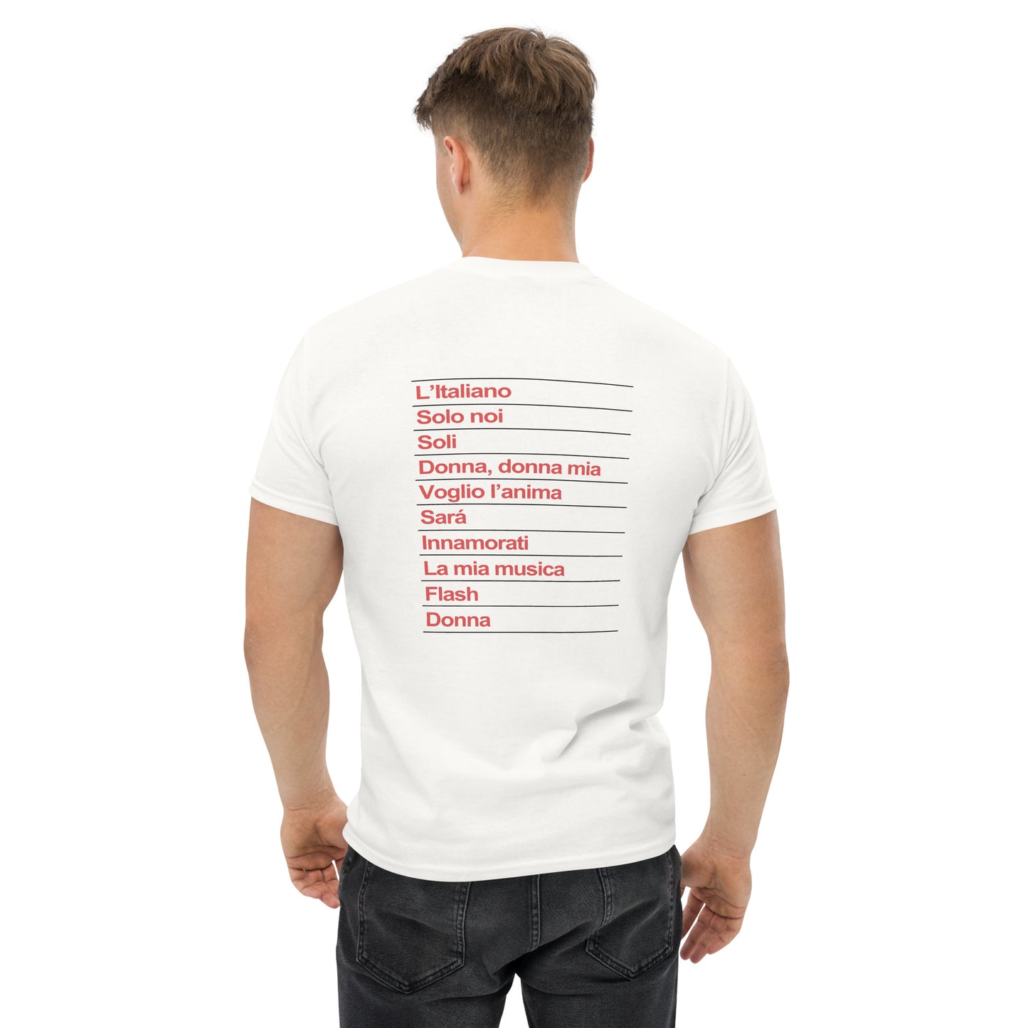 Toto Cotugno L'italiano Tracklist - Print Unisex Tee