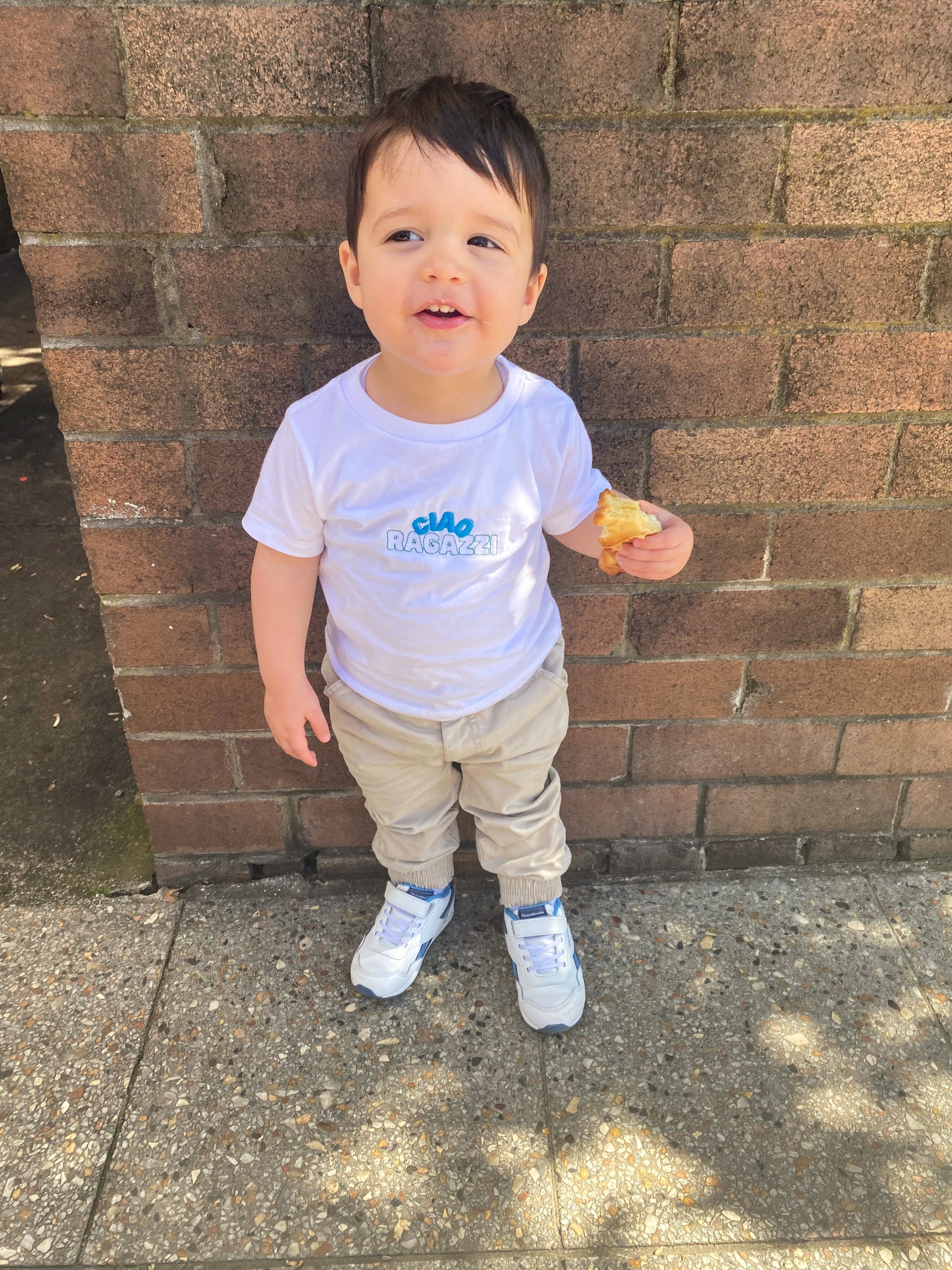 Ciao Ragazzi Toddler tee on a 1 year old boy