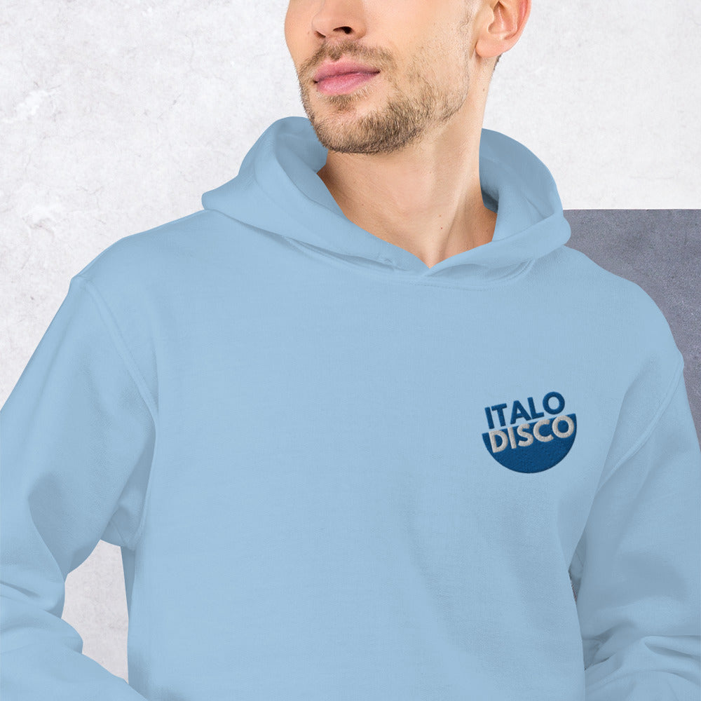 ITALO DISCO Azzurro Circo - Embroidered Hoodie - PIZZ