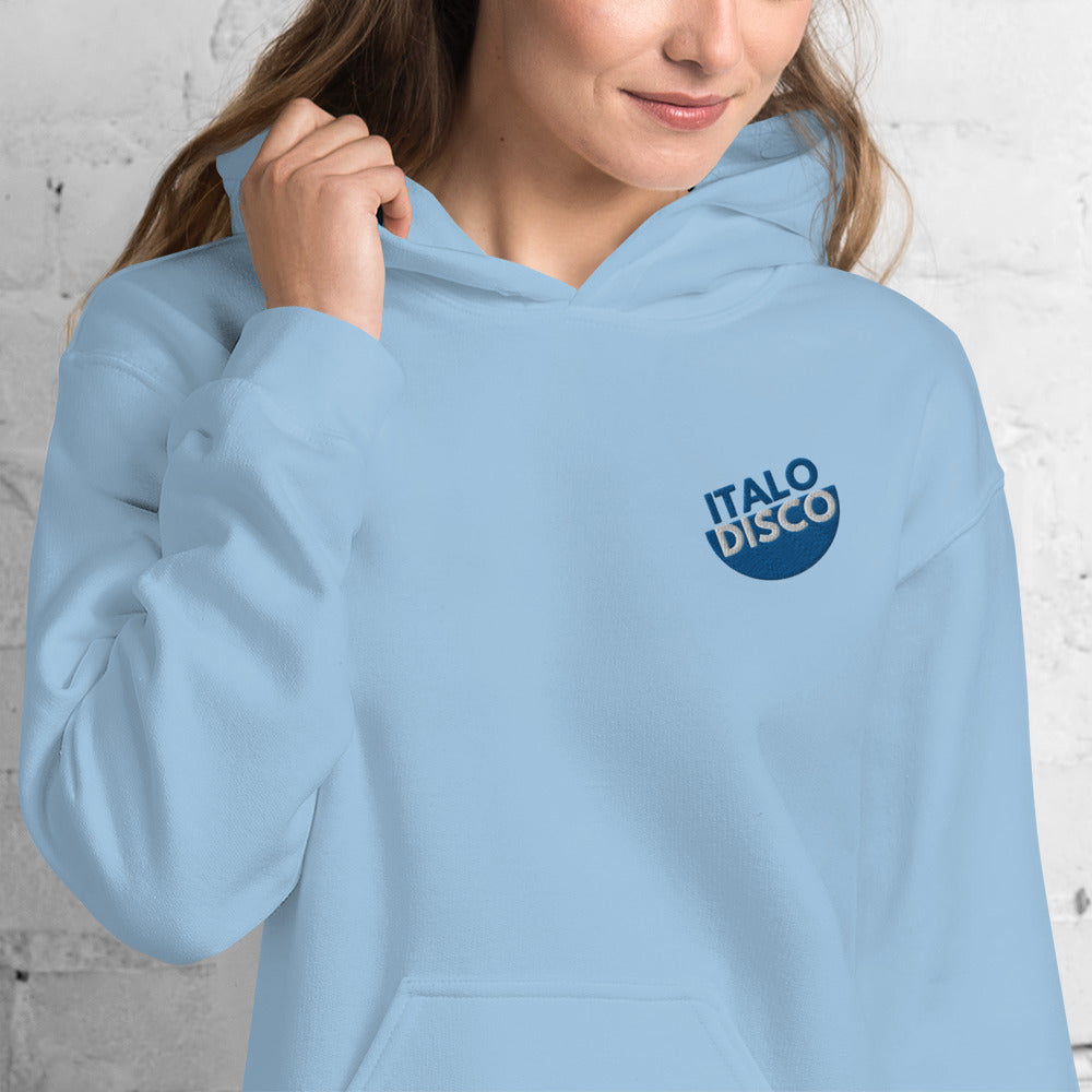 ITALO DISCO Azzurro Circo - Embroidered Hoodie - PIZZ